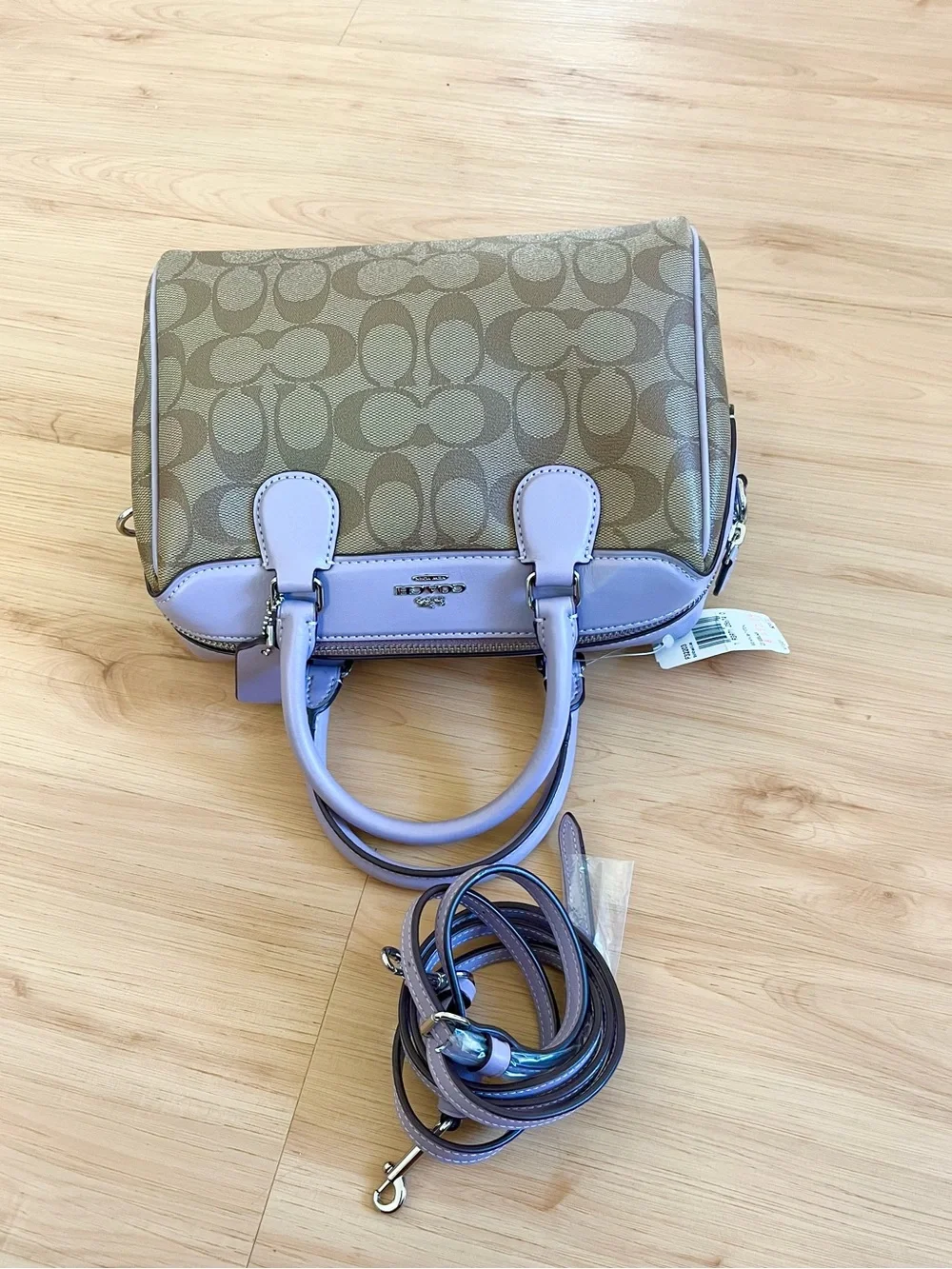 Coach Signature Mini Bennett Khaki Jasmine#F32203